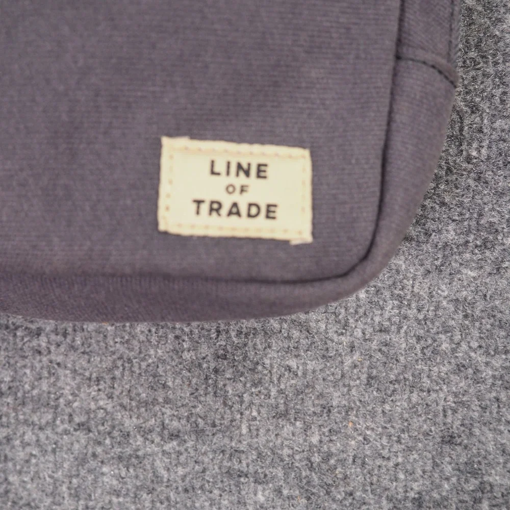 Line of Trade Canvas Briefcase Messenger Bag Gray Laptop Work Travel